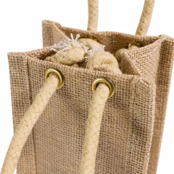 Eco jute wine tote with dividers and laminated interior. Great for... from ASI 67557 LimeLight Ent / Limelight USA