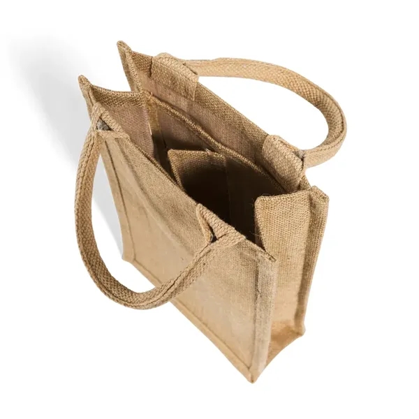 Durable jute tote with dividers and laminated lining. Perfect for wine... from ASI 67557 LimeLight Ent / Limelight USA