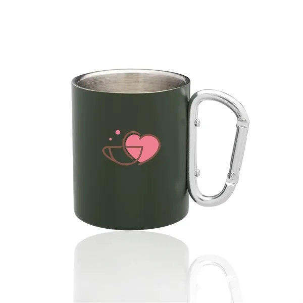 10 oz. carabiner handle stainless steel mug with double wall and... from ASI 39552 BEL Promo