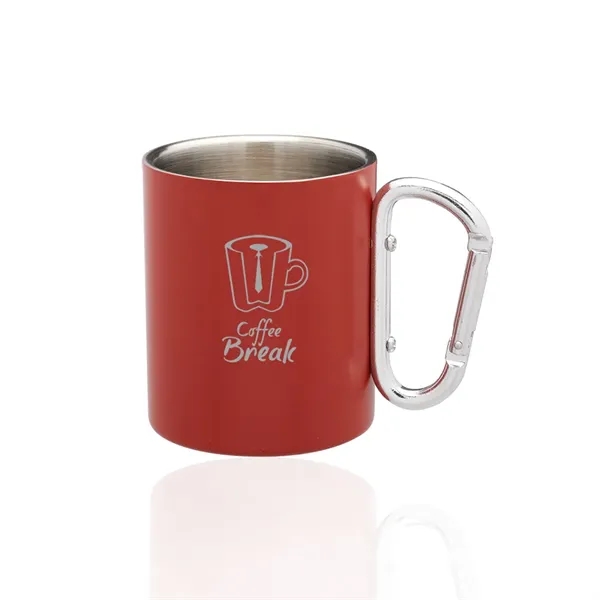 10 oz. carabiner handle stainless steel mug with double wall and... from ASI 39552 BEL Promo