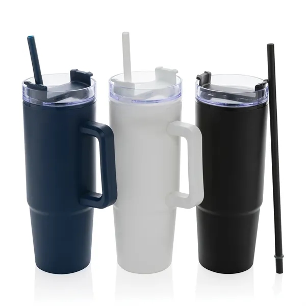 30.4 oz. tumbler made of recycled plastic with handle, sipping spout... from ASI 56070 Gemline / Gemline®