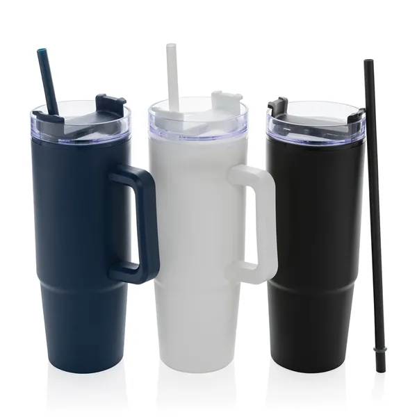 30.4 oz. tumbler made of recycled plastic with handle, sipping spout... from ASI 56070 Gemline / Gemline®