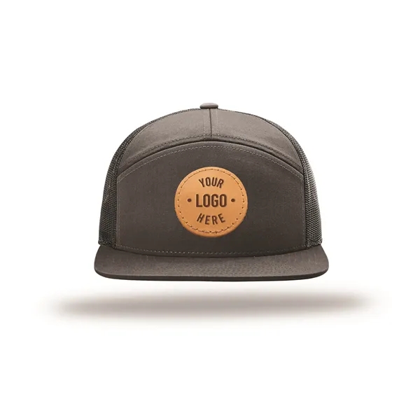 Branded 100% Leather Patches on Tier 3 priced Seven-Panel Trucker Snapback... from ASI 75126 Oowee Products