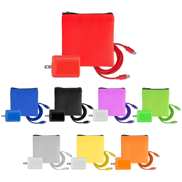 Colorful RPET Fast C to C Charging Set... from ASI 30208 A P Specialties / AP Specialties