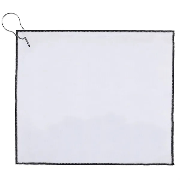 Waffle weave microfiber golf towel with grommet and hook and full... from ASI 57655 STOPNGO Line