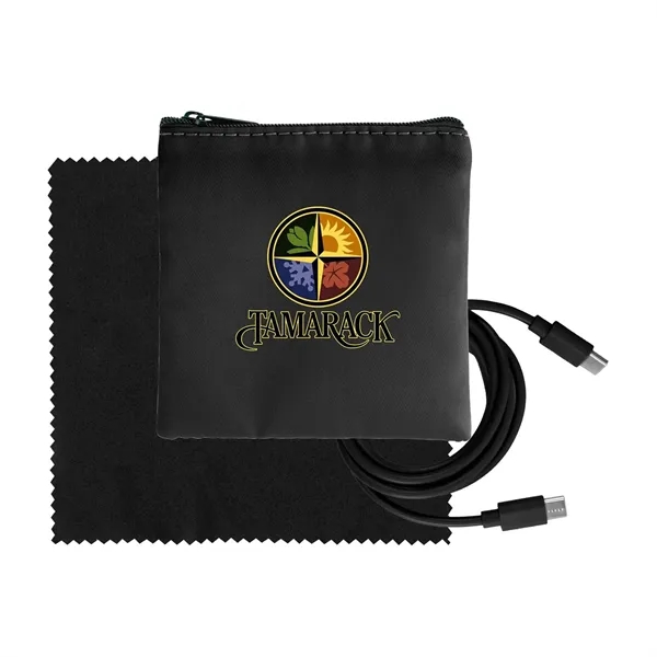 Colorful RPET C to C Cable & Cloth Set... from ASI 30208 A P Specialties / AP Specialties