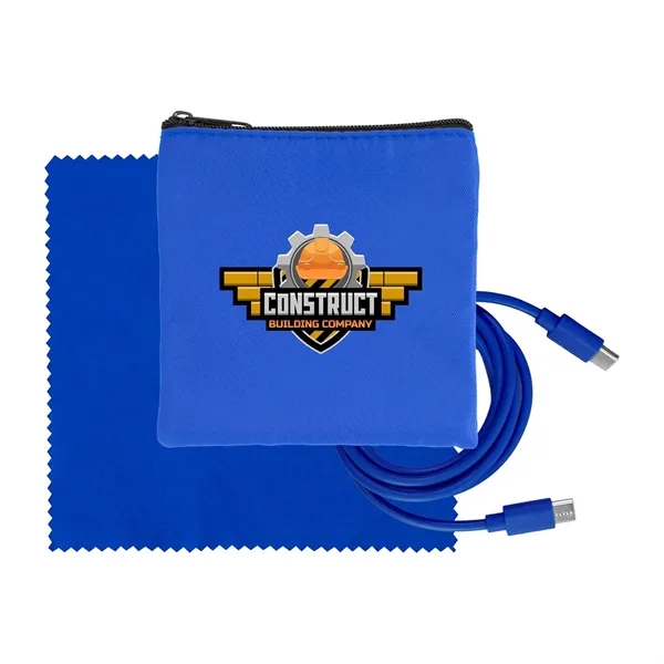 Colorful RPET C to C Cable & Cloth Set... from ASI 30208 A P Specialties / AP Specialties