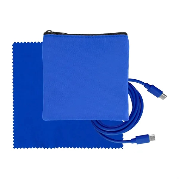 Colorful RPET C to C Cable & Cloth Set... from ASI 30208 A P Specialties / AP Specialties