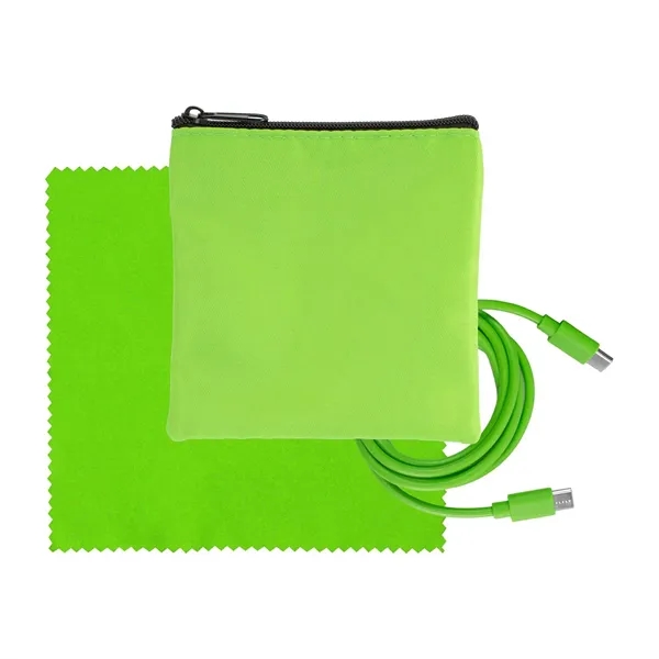 Colorful RPET C to C Cable & Cloth Set... from ASI 30208 A P Specialties / AP Specialties