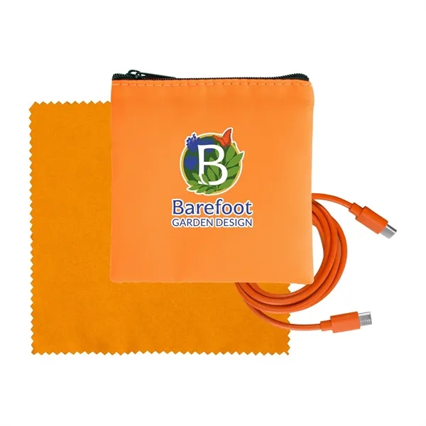 Colorful RPET C to C Cable & Cloth Set... from ASI 30208 A P Specialties / AP Specialties