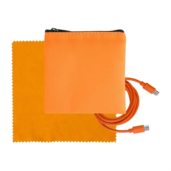 Colorful RPET C to C Cable & Cloth Set... from ASI 30208 A P Specialties / AP Specialties