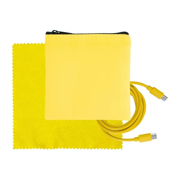 Colorful RPET C to C Cable & Cloth Set... from ASI 30208 A P Specialties / AP Specialties