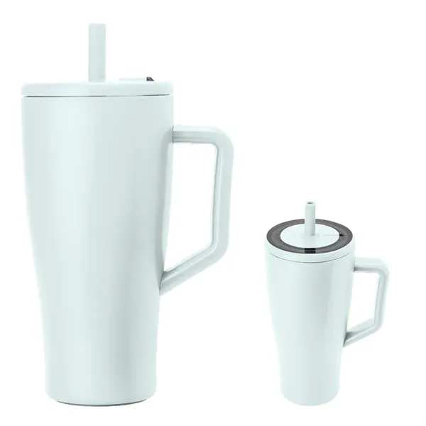 30 oz. insulated stainless steel tumbler with handle, lid and straw.... from ASI 61125 Hit Promotional Products / Hit®