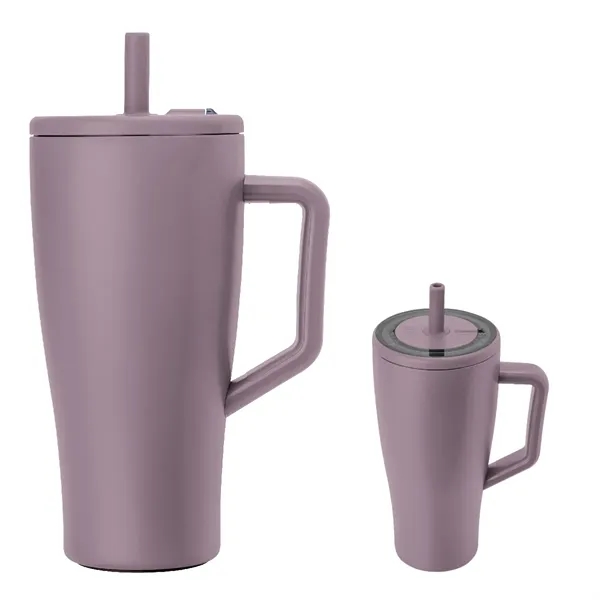 30 oz. insulated stainless steel tumbler with handle, lid and straw.... from ASI 61125 Hit Promotional Products / Hit®
