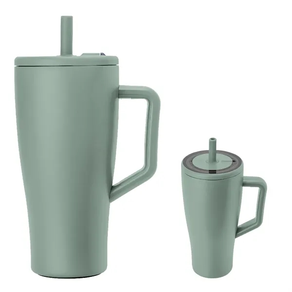 30 oz. insulated stainless steel tumbler with handle, lid and straw.... from ASI 61125 Hit Promotional Products / Hit®