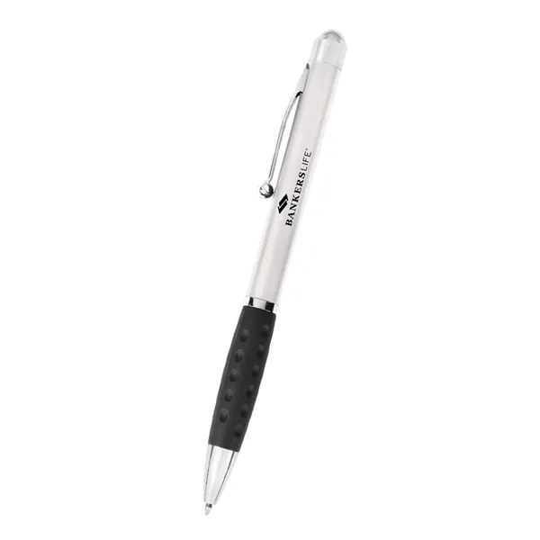 Twist-action ballpoint pen with fidget roller ball topper.... from ASI 61125 Hit Promotional Products / Hit®