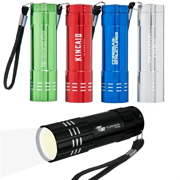 Flashlight made of aluminum with COB LED bulbs and a strap.... from ASI 57655 STOPNGO Line