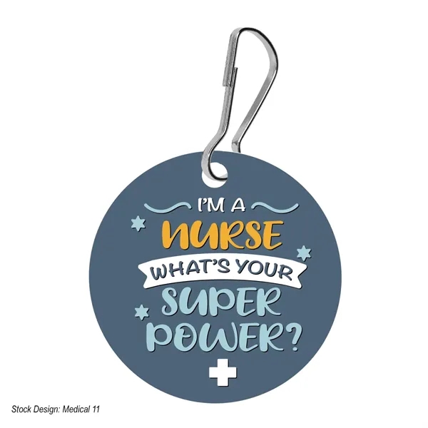 Round acrylic zipper pull with j-hook for attaching.... from ASI 61125 Hit Promotional Products / Hit®