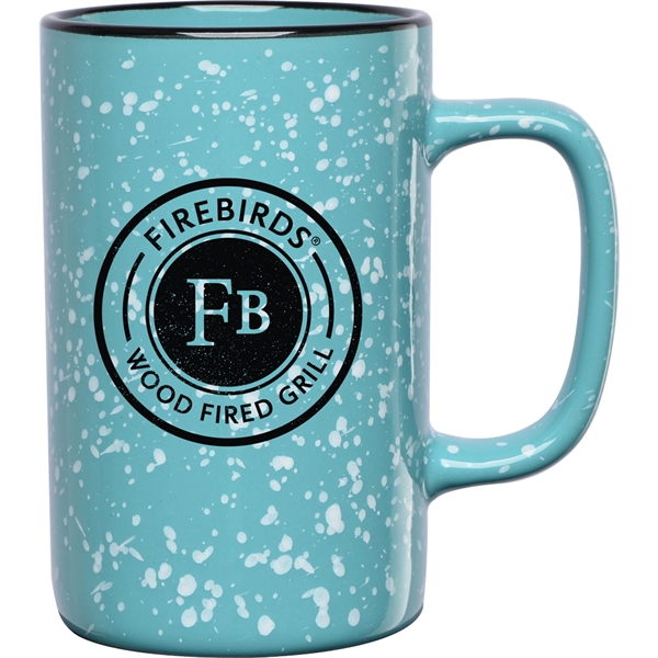 18 oz. ceramic mug with a retro granite design and speckled... from ASI 71920 Moderne Glass Company Inc / Glass America®