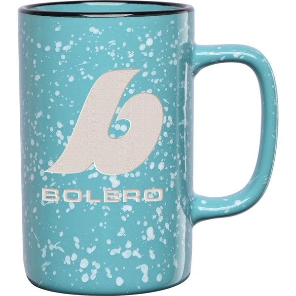 18 oz. ceramic mug with a retro granite design and speckled... from ASI 71920 Moderne Glass Company Inc / Glass America®