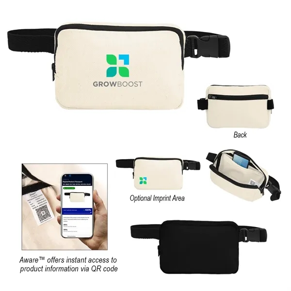 Recycled cotton canvas belt bag with adjustable waist strap.... from ASI 61125 Hit Promotional Products / Hit®