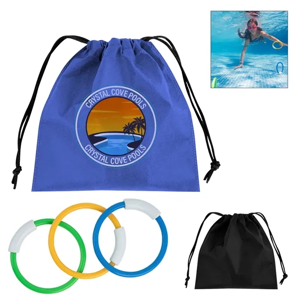 3 diving rings with drawstring pouch.... from ASI 61125 Hit Promotional Products / Hit®
