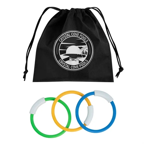3 diving rings with drawstring pouch.... from ASI 61125 Hit Promotional Products / Hit®