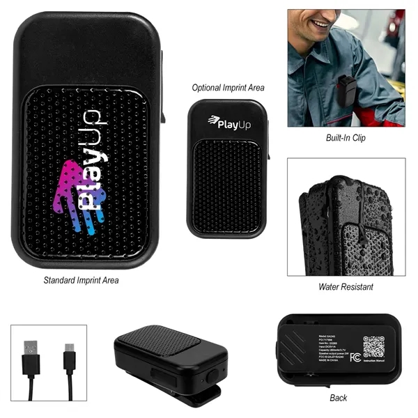 Mini mesh wireless speaker with Bluetooth technology.... from ASI 61125 Hit Promotional Products / Hit®