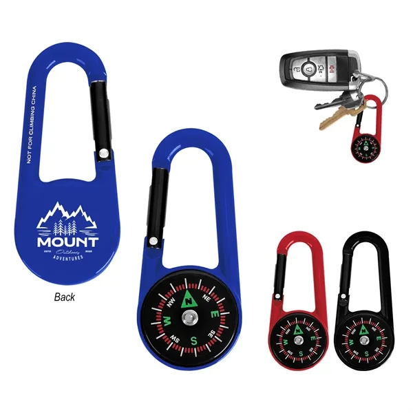 Zinc alloy carabiner with compass and belt loop.... from ASI 61125 Hit Promotional Products / Hit®