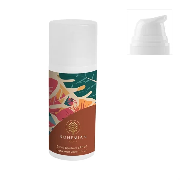 1 oz. of SPF30 sunscreen lotion in a recycled bottle.... from ASI 61125 Hit Promotional Products / Hit®