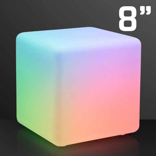 Blank or imprinted. 8" Deco Light Cube is 8" in Every... from ASI 34194 ALightPromos / Alight Promotional Products