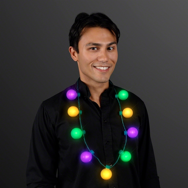 Mardi Gras Light Globes Party Necklace. Blank or Imprinted.... from ASI 34194 ALightPromos