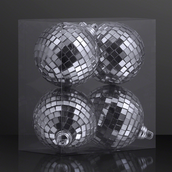 2.4" Diameter Disco Ball Ornaments Blank Stock, Sold in Packs 4... from ASI 34194 ALightPromos / Alight Promotional Products