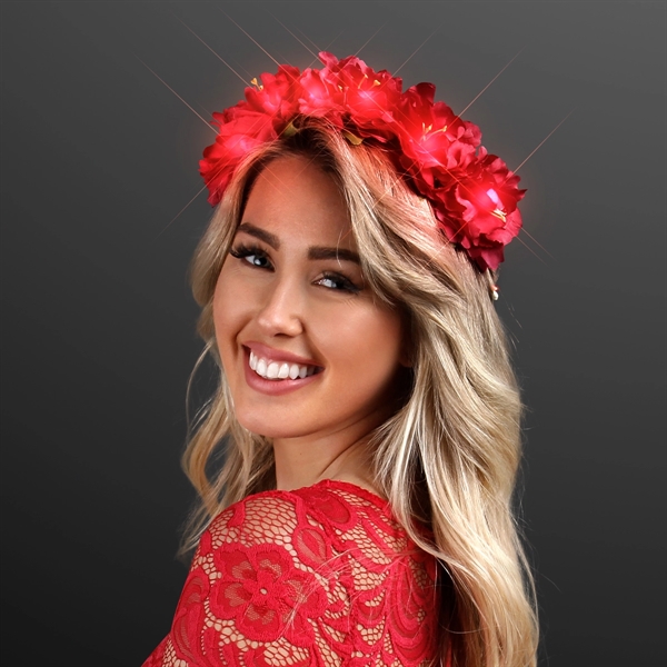 LED Flower Halo Crown, One Size Fits All. No Imprint, Blank... from ASI 34194 ALightPromos / Alight Promotional Products