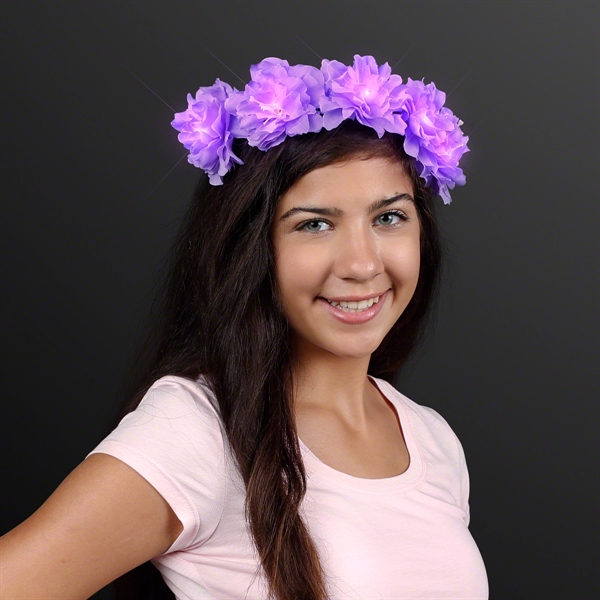 LED Flower Halo Crown, One Size Fits All. No Imprint, Blank... from ASI 34194 ALightPromos / Alight Promotional Products