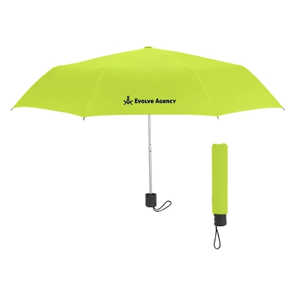 Manual open telescopic folding umbrella with wrist strap and matching sleeve.... from ASI 57956 Graphco line