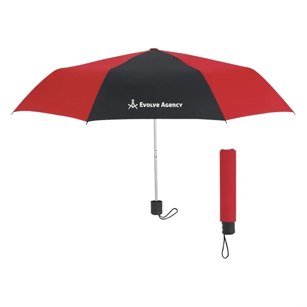 Manual open telescopic folding umbrella with wrist strap and matching sleeve.... from ASI 57956 Graphco line