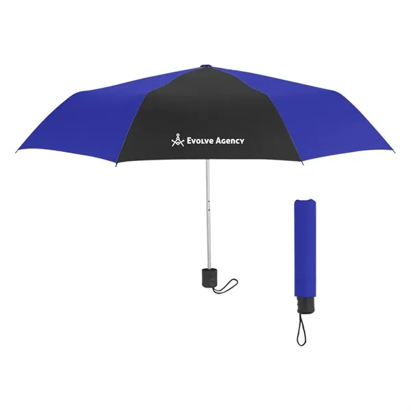 Manual open telescopic folding umbrella with wrist strap and matching sleeve.... from ASI 57956 Graphco line