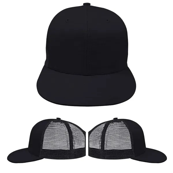 Low style structured six panel cap with mesh and plastic strap... from ASI 73775 Unionwear