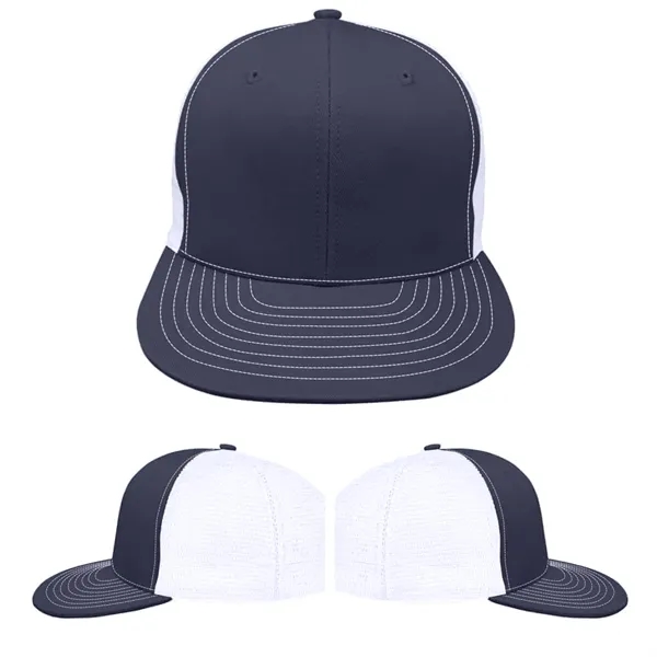 Low style structured six panel cap with mesh and plastic strap... from ASI 73775 Unionwear