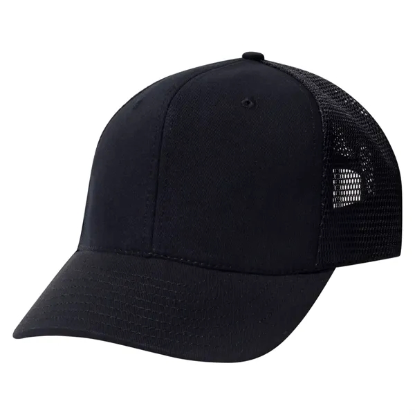 Low style structured six panel cap with mesh and plastic strap... from ASI 73775 Unionwear