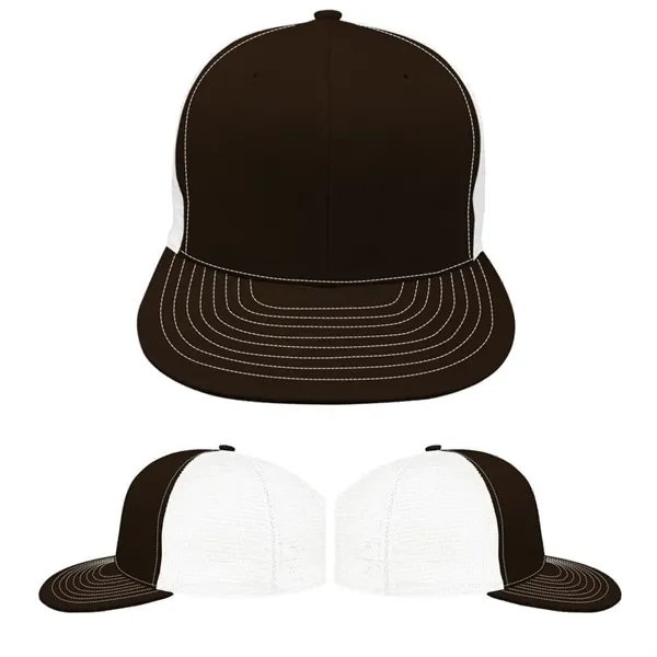 Low style structured six panel cap with mesh and plastic strap... from ASI 73775 Unionwear