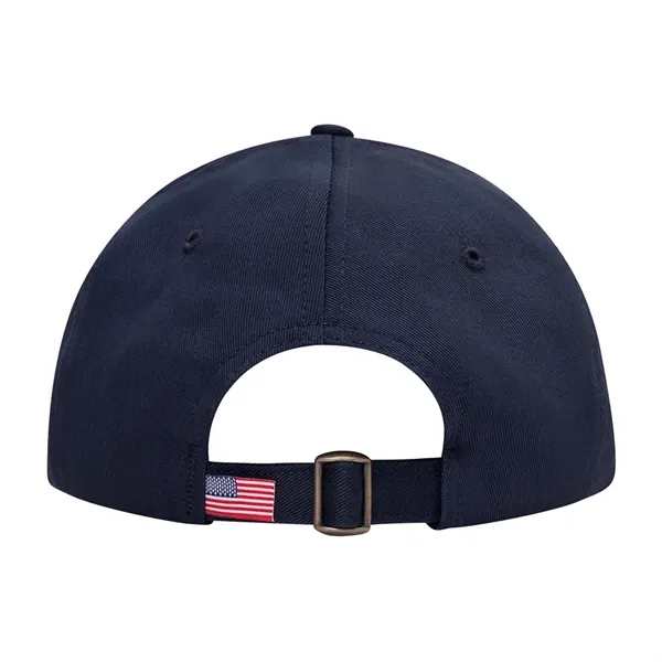 Lowstyle Structured Cotton Twill Union/USA Made Baseball Cap With Fabric Strap-Buckle.... from ASI 73775 Unionwear