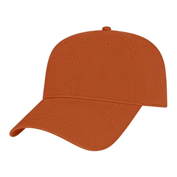 Low profile six panel unstructured twill golf cap with antique brass... from ASI 43792 Cap America Inc