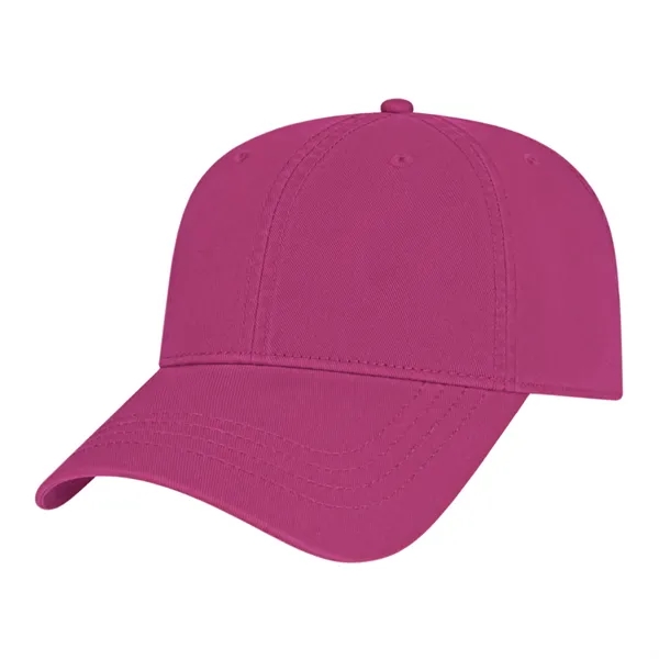 Low profile six panel unstructured twill golf cap with antique brass... from ASI 43792 Cap America Inc