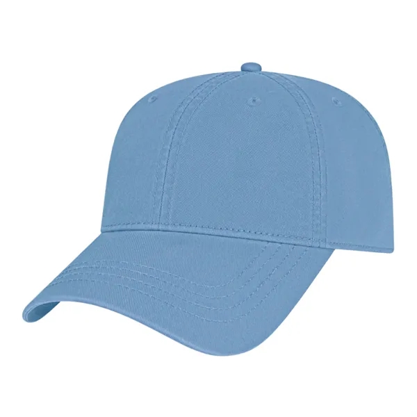 Low profile six panel unstructured twill golf cap with antique brass... from ASI 43792 Cap America Inc