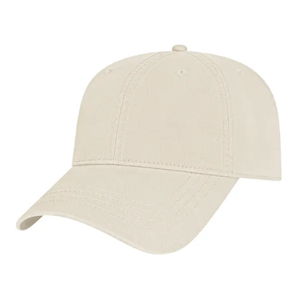 Low profile six panel unstructured twill golf cap with antique brass... from ASI 43792 Cap America Inc