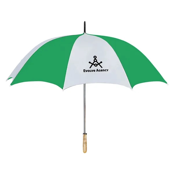 The umbrella features a comfortable wood grip handle for easy carrying... from ASI 57956 Graphco line