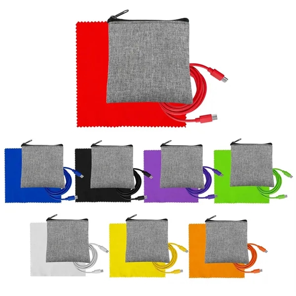 Recycled A+C to C Cable & Cloth Set... from ASI 30208 A P Specialties / AP Specialties