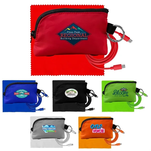 Zip Around C to C Cable & Cloth Set... from ASI 30208 A P Specialties / AP Specialties